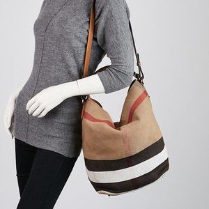 Nova Check Print Plaid Bucket Bag